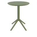Table CHR pliante en polypro vert olive Table CHR pliante en polypro vert olive
