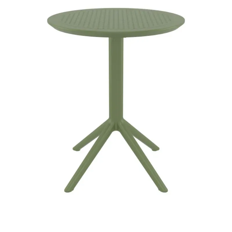 Table CHR pliante en polypro vert olive Table CHR pliante en polypro vert olive