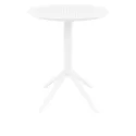 Table CHR pliante ronde de terrasse, coloris blanc Table CHR pliante ronde de terrasse, coloris blanc