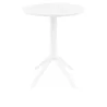 Table CHR pliante ronde de terrasse, coloris blanc Table CHR pliante ronde de terrasse, coloris blanc