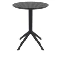 Table de terrasse pliante ronde pour CHR en polypro noir Table de terrasse pliante ronde pour CHR en polypro noir
