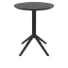 Table de terrasse pliante ronde pour CHR en polypro noir Table de terrasse pliante ronde pour CHR en polypro noir
