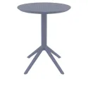 Table pour terrasse CHR ronde polypro gris foncé Table pour terrasse CHR ronde polypro gris foncé