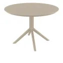 Table de terrasse CHR ronde polypro taupe Table de terrasse CHR ronde polypro taupe