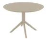 Table de terrasse CHR ronde polypro taupe Table de terrasse CHR ronde polypro taupe