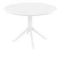 Table outdoor CHR polypro blanc ronde fixe Table outdoor CHR polypro blanc ronde fixe