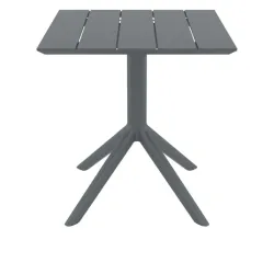 Table CHR extérieure en résine, coloris gris foncé