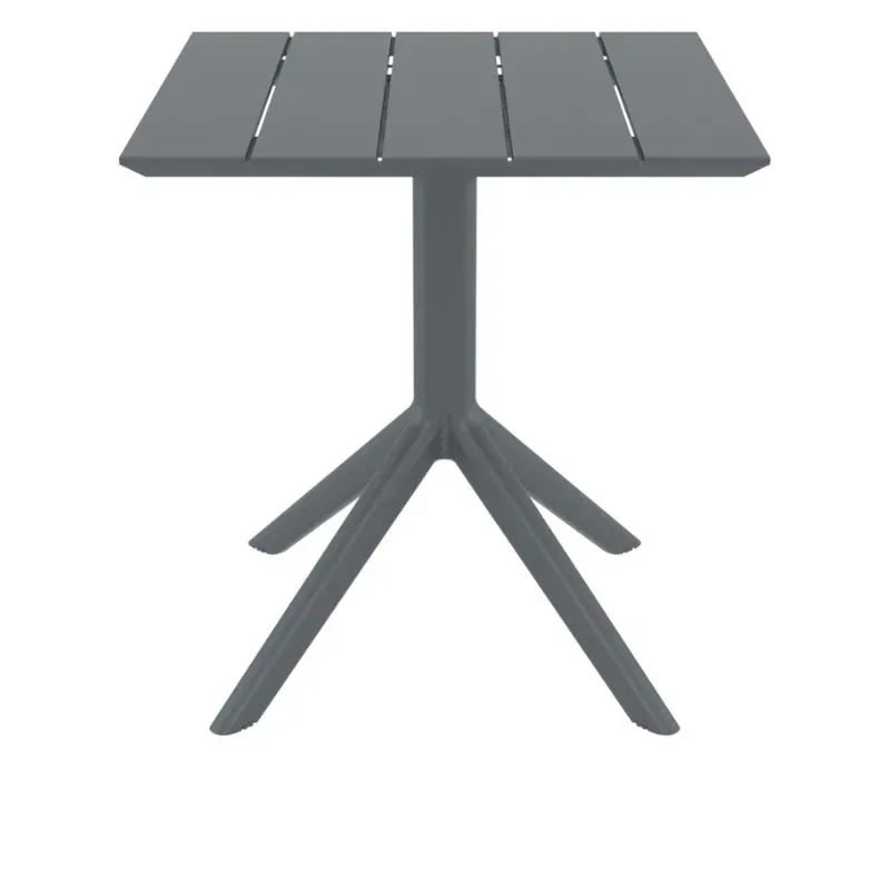 Table CHR extérieure en résine, coloris gris foncé