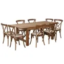 Table en bois rectangulaire pliante