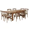 Table en bois rectangulaire pliante