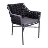 Fauteuil de jardin extérieur anthracite et gris foncé