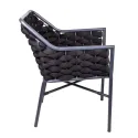 Fauteuil extérieur aluminium et tréssé