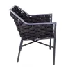 Fauteuil extérieur aluminium et tréssé