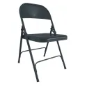 Chaise design grise pliante et en métal