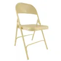 Chaise métallique pliante beige
