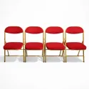 Alignement de chaise pliante en velours collectivités