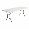 Table valise pliante en polypro blanc