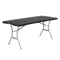 Table pliante noire en Polyéthylène Haute Densité