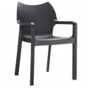 Chaise CHR en polypropylène noir