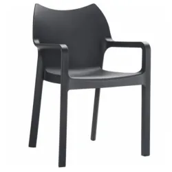 Chaise CHR en polypropylène noir