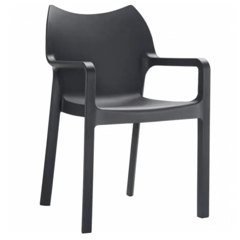 Chaise CHR en polypropylène noir