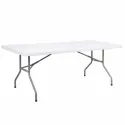 Table pliante collectivité en polypro blanc