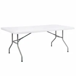 Table pliante collectivité en polypro blanc