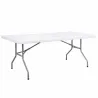 Table pliante collectivité en polypro blanc