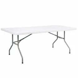 Table pliante en polyéthylène blanc
