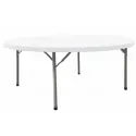 Table pliante ronde blanche pour collectivités et professionnels