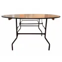 table ronde pliante collectivité, acier et bois table ronde pliante collectivité, acier et bois
