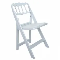 Chaise pliante en polypro blanc