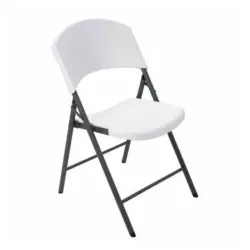Chaise polypropylène blanche pliante