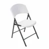 Chaise polypropylène blanche pliante