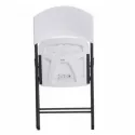 Chaise pliante collectivité en polypro blanc
