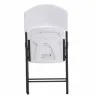Chaise pliante collectivité en polypro blanc