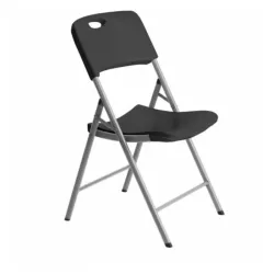Chaise pliante noire Lifetime assise ergonomique pour bureau et réception