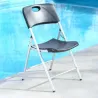 Chaises pliantes noires Lifetime résistantes aux UV pour terrasse