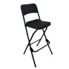Chaise haute pliante en HDPE noir