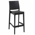 Tabouret de bar en polypro noir