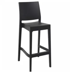 Tabouret de bar en polypro noir