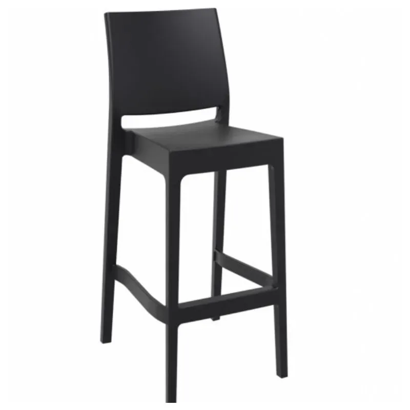 Tabouret de bar en polypro noir