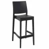 Tabouret de bar en polypro noir