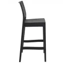 Tabouret haut en polypro noir