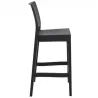 Tabouret haut en polypro noir