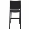 Tabouret empilable en plastique noir