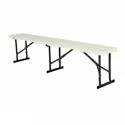 Banc pliant en HDPE blanc