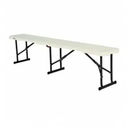 Banc pliant en HDPE blanc