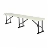 Banc pliant en HDPE blanc