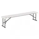 Banc brasserie pliant en HDPE beige